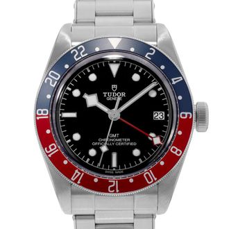 Tudor Pre-owned Tudor Black Bay Gmt GMT Automatic Chronometer Black Dial Mens Watch 79830RB-0001