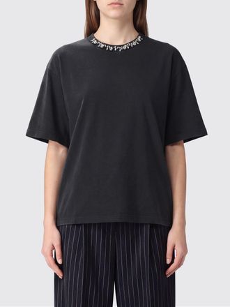 Golden Goose T-shirt in cotone con ricamo di cristalli