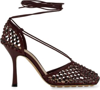 Bottega Veneta Maroon Embellished Pumps