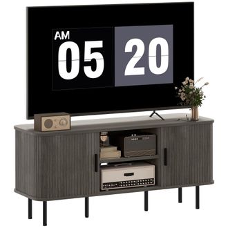 HOMCOM TV Unit for Living Room - TV Stand - Grey | TJ Hughes