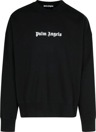 Palm Angels Black Cotton Sweatshirt