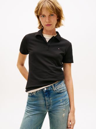 Tommy Jeans TJW SLIM ESSENTIAL POLO SS mit Logostickerei