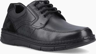 Hush Puppies Mens Hush Puppies Franklin Lace Up Shoe Leather Mens Black Loafers - Size: UK 12 / eu 47 / us 14
