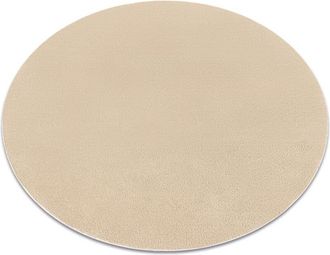 RugsX Rugsx - Alfombra De Lavado Moderna Lindo Circulo Beige, Antideslizante, Peluda Beige Circulo 150 Cm