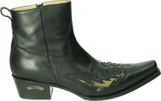 Sendra Zwarte Leren Herenlaarzen - Heren - Cowboylaarzen - Zwart - 45 EU - Leer - Schoenen