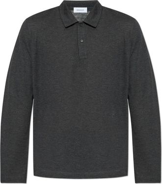 Ferragamo Lange mouw polo - Heren - Polos - Grijs - L - Katoen - Tops
