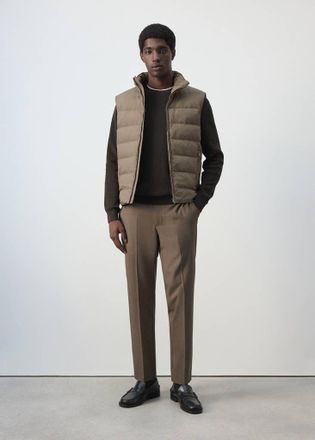 Mango Gilet imbottito in piuma idrorepellente marrone medio - Uomo - XXL - MANGO MAN