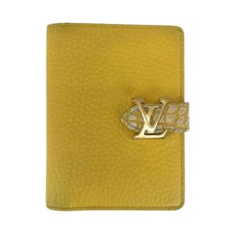 Louis Vuitton Pre-owned Wallets, female, Yellow, Size: ONE SIZE Pre-owned Vertical Wallet Compact Crocodile Wallet