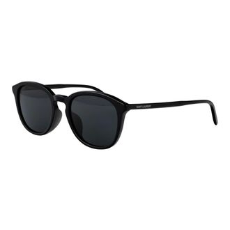 Saint Laurent Ovale Zonnebril - unisex - Accessoires - Zwart - Maat: 53 MM Nylon