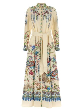 Etro Multicolor Cotton Long Womens Dress