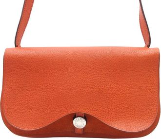 Herm&egrave;s Pre-owned Hermes Vache Liege and Toile Sac Colorado PM Ladies [I]