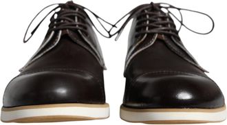 Pollini Leather Lace Up Men Dress Formal Mens Shoes (Pre-Owned)