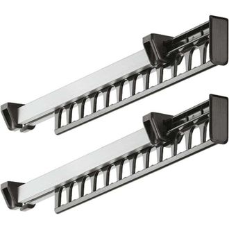 OEM Perchero Extra&iacute;ble Para Armario, Perchero Deslizante, Con Capacidad Para 12 Perchas, 312 Mm De Longitud, Paquete De 2 -crezuo