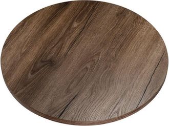 OEM Tablero De Mesa Laminado Roble Chocolate, Redondo, 68 Cm De Di&aacute;metro, Para Mesa O Mesa De Centro