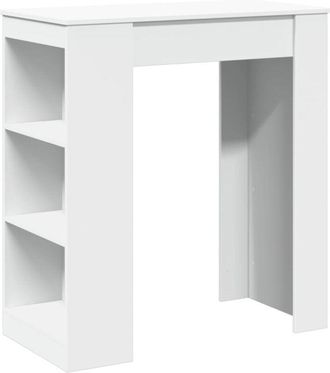 vidaXL Vidaxl - Bar Table with Racks White 95x47x103.5 cm Engineered Wood