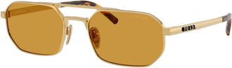 Prada D53S Zonnebril - unisex - Zonnebrillen - Geel - 55 MM - Satijn - Accessoires