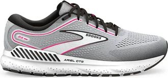 Brooks Womens Ariel Gts 23 Running Shoe In Grey/black/pink