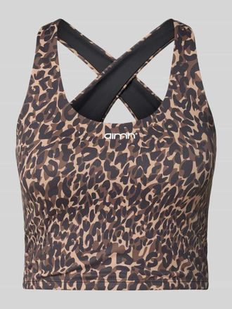 Aim'n Slim Fit Top mit Allover-Animal-Print Modell Cheetah in Mittelbraun, Gr&ouml;&szlig;e XL