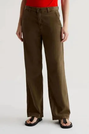 AG - Adriano Goldschmied Caden Wide Leg Jean In Mossy