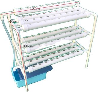 OEM Kit De Cultivo Hidrop&oacute;nico, Estructura Multicapa, Suministro Eficiente De Nutrientes, 3 Capas, 90 Orificios