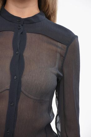 Chlo&eacute; Blusa Trasparente in Seta Chloe