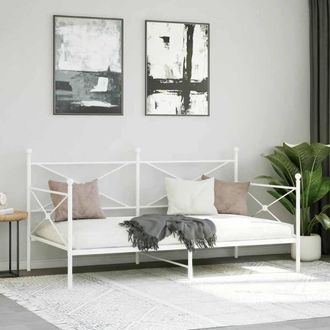 Berkfield Home Durable Day Bed without Mattress White 107x203 cm Steel