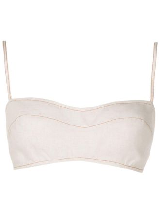 Lenny Niemeyer contrast-stitching sleeveless top - Neutrals