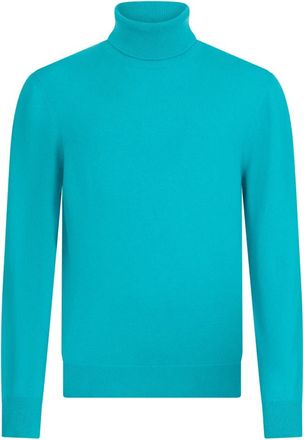 Malo Cashmere Turtleneck Sweater - Heren - Cashmere truien - Blauw - S - Kasjmier - Truien & Vesten