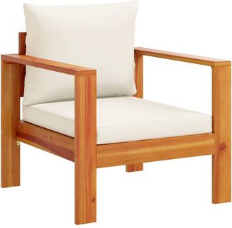 vidaXL Sedia Da Giardino Con Cuscini In Legno Massello Di Acacia - Vidaxl