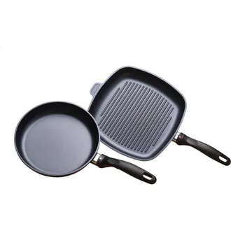 Swiss Diamond 2 Piece Cookware Set - Fry Pan and Grill Pan in Black at Nordstrom