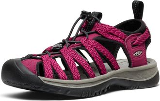 Keen Womens Whisper Closed Toe Sport Sandals, Beaujolais/Black, 6.5