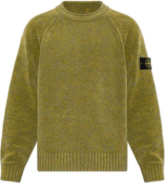 Stone Island Trui met ronde hals - Heren - Ronde hals truien - Groen - L - Katoen - Truien & Vesten