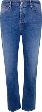 Nine In The Morning Jeans met vervaagd effect - Heren - Slim Fit Jeans - Blauw - W33 - Katoen - Jeans
