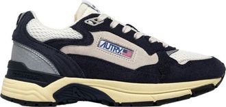 Autry Beige Veterschoenen met Logo - Heren - Sneakers - Blauw - 46 EU - Su&egrave;de - Schoenen
