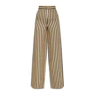 Max Mara Wide Trousers, female, Beige, Size: S Cestino Trousers