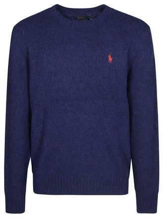 Polo Ralph Lauren Textured Knit Crewneck Sweater In Deep Blue