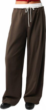 Olivaceous Drawstring Track Pants In Truffle