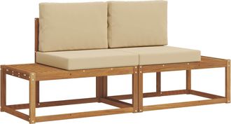 vidaXL Conjunto De Sof&aacute;s De Exterior 2 Uds. Natural Vidaxl