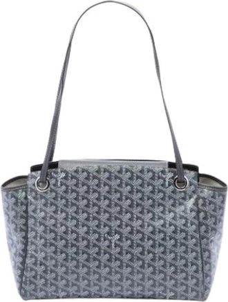 Goyard Pre-owned Canvas Shoulder Bag - Dames - Vintage Schoudertas - Grijs - ONE Size - Leer - Vintage