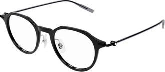 Montblanc Stijlvolle bril in zwart - Heren - Brillen - Zwart - 49 MM - Accessoires