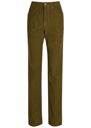 Saint Laurent Clyde Bootcut Corduroy Trousers - Khaki - 27 (W27 / UK8-10 / S)