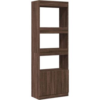 vidaXL Vidaxl - Aparador alto madera de ingeniería roble marrón 63x33x180 cm