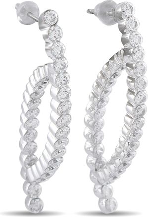 Luxury Bazaar 18K White Gold 4.80ct Diamond Earrings MF22-080726
