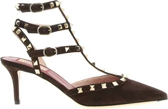 Valentino Garavani Brown Rockstud Pumps
