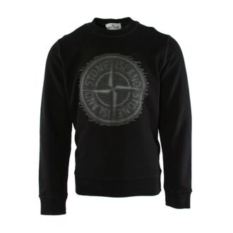 Stone Island Sweatshirts, male, Black, Size: XL Sweatshirt