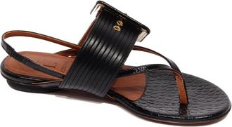 L'autre Chose Coconut Nappa Zwarte Sandaal - Dames - Sandalen - Zwart - 35 EU - Leer - Schoenen