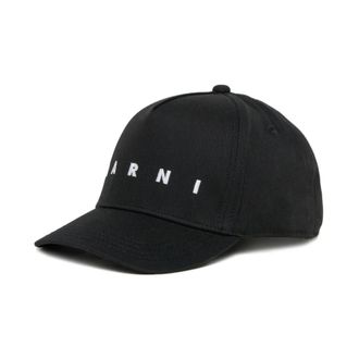 Marni Baseballpet - unisex - Petten - Zwart - S - Katoen - Accessoires