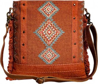 Myraswim Womens Diamond Trail Shoulder Bag In Desert Rust