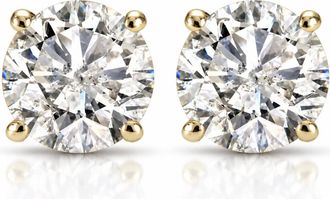 Pompeii3 3/4Ct Natural Diamond Studs Available in 14K White And Yellow Gold Setting