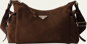 Prada Lambskin Suede Shoulder Bag